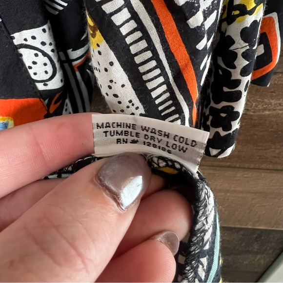 Kikisol Artisan Cotton Tunic Tie Front Cardigan Funky Art Size Medium - Picture 8 of 8